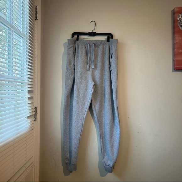 Across the Pond Other - Men’s 100% Polyester Gray Jogger Sweatpants Drawstring Pockets